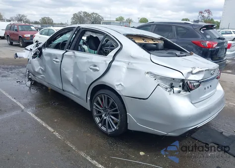 2018 Infiniti Q50 3.0T Red Sport 400 z USA, uszkodzony, nr VIN JN1FV7AP8JM460553